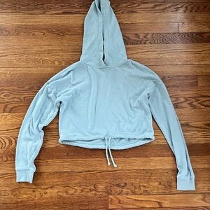 Blue/Green Cropped Hoodie